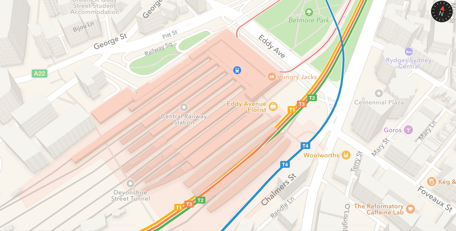Central Station Sydney Apple Maps