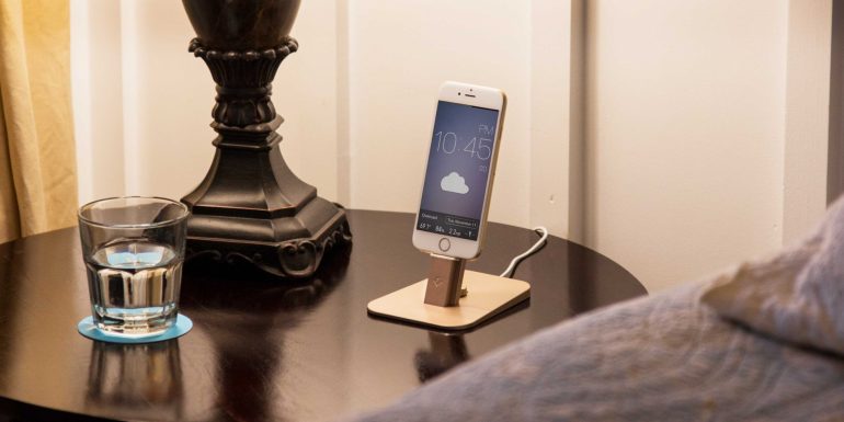 Gold iPhone dock