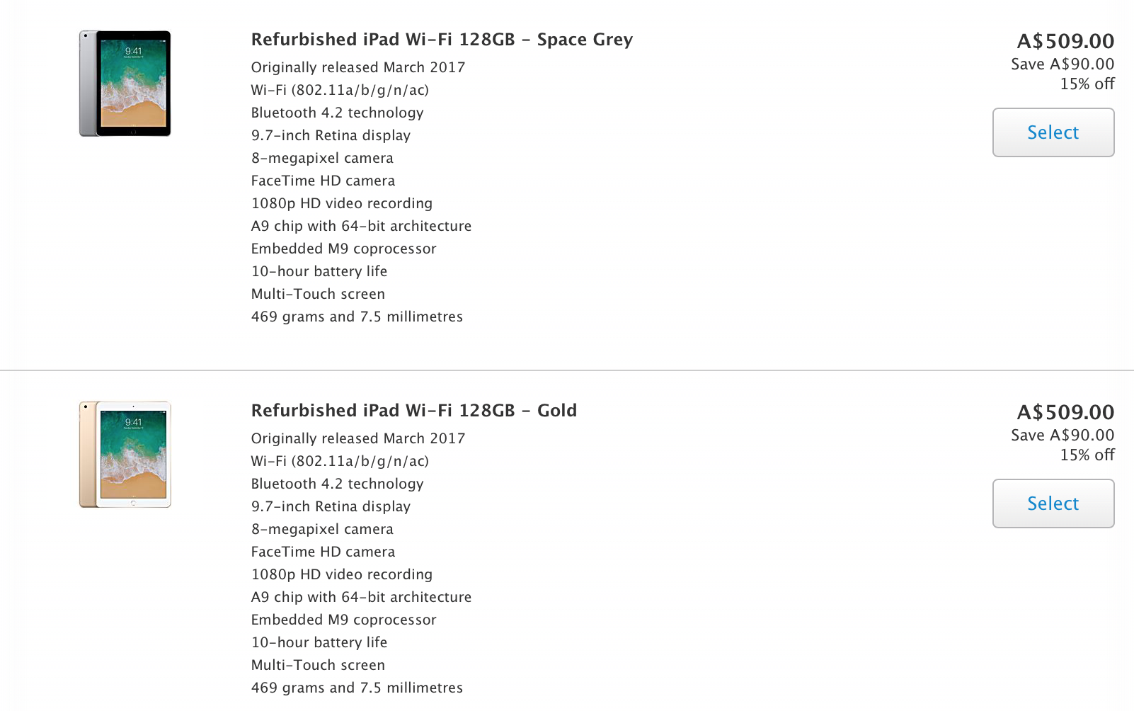 Refurbished 2017 iPad Australia Prices