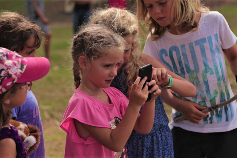 Children Using SciGround App in Picton
