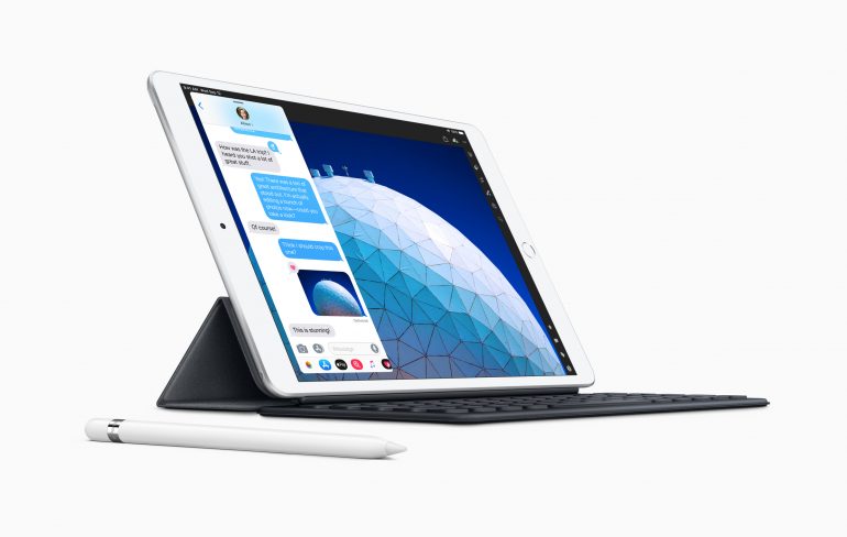 New iPad Air with Smart Keyboard and Apple Pencil