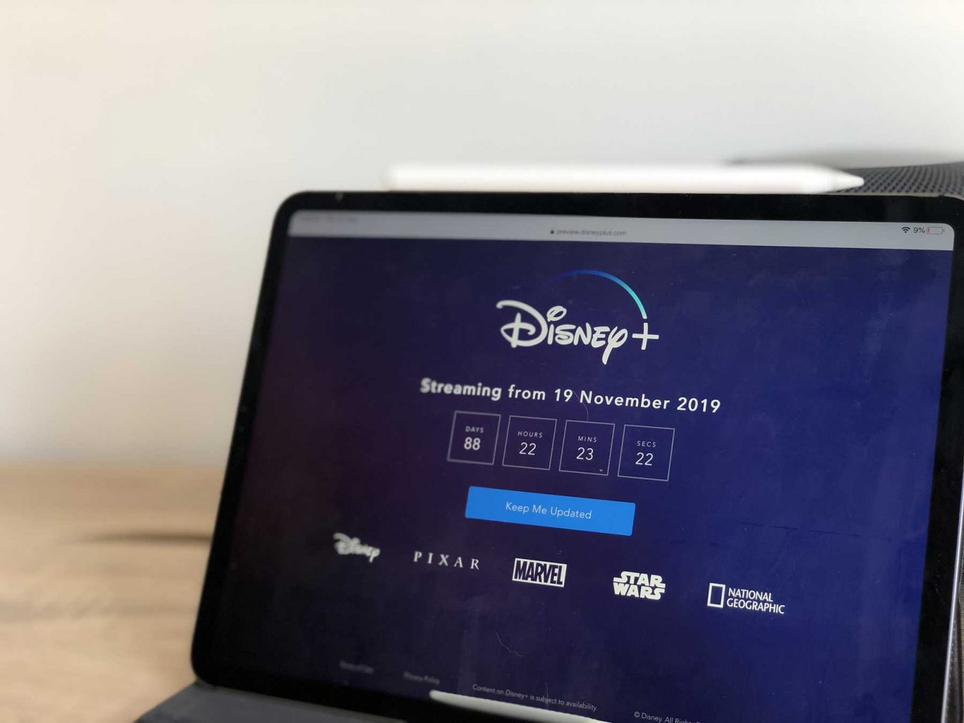 Disney Plus Streaming on iPad Pro
