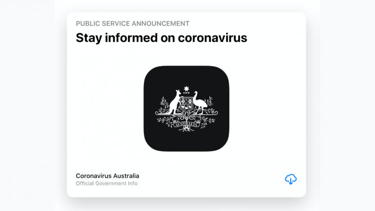 Official Coronavirus iPhone App Australia