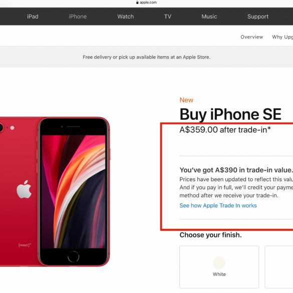 iPhone SE Trade-in Apple online
